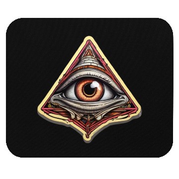Discover Illuminati one eye symbol of freedom world society Mouse Pads