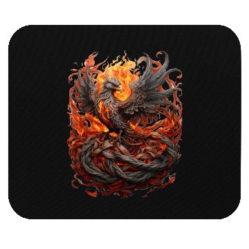 Discover Phoenix Ascendant: Majestic Bird Design Mouse Pads