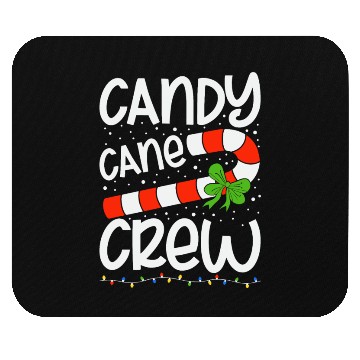 Discover Candy Cane Crew Funny Christmas Mouse Pads