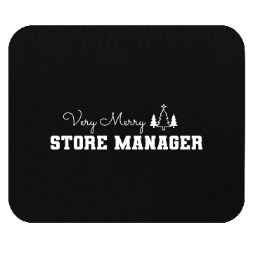 Discover Very Merry Store Manager Mouse Pads