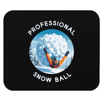 Discover professional snow ball funny skiing Mouse Pads