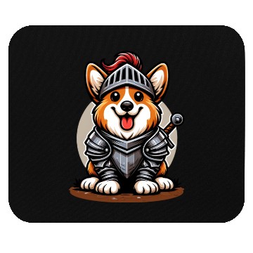 Discover Corgi in knight armor Mouse Pads