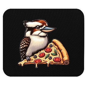 Discover Kookaburra is enjoying a delicious pizza Mouse Pads