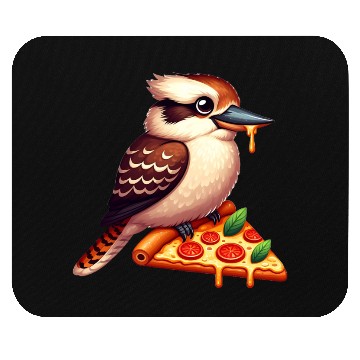 Discover Kookaburra is enjoying a delicious pizza Mouse Pads