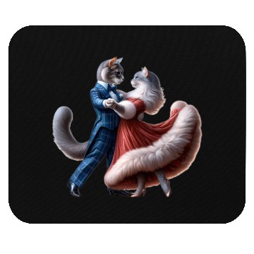 Discover Twilight Dance of Cats Mouse Pads