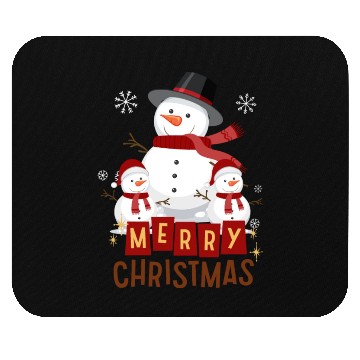 Discover Snowman Merry Christmas Mouse Pads
