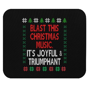 Discover Joyful and triumphant ugly Christmas sweater theme Mouse Pads