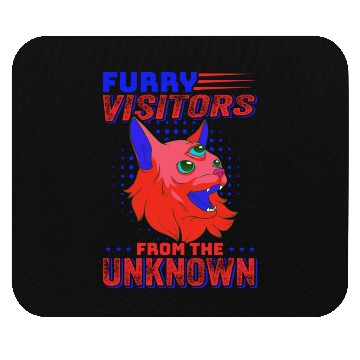 Discover Cat Alien, Aliens, UFO, UAP, Space Unknown Flight Mouse Pads