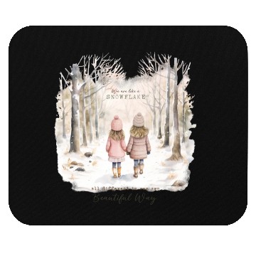 Discover Cute Kids In Winter Wonderland Mouse Pads