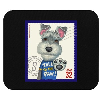Discover Cute Funny Schnauzer Stamp Mouse Pads