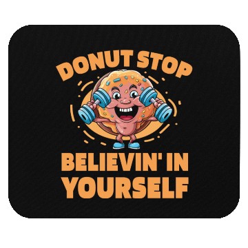 Discover Fitness Donut Funny Donut Gym Mouse Pads