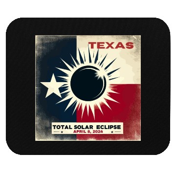 Discover Texas Total solar eclipse 2024 Mouse Pads