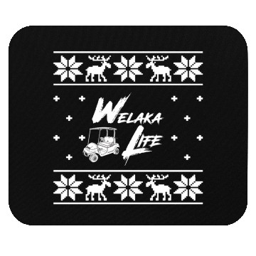 Discover Welaka Life Christmas Golf Cart Mouse Pads
