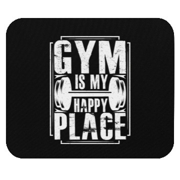 Discover Gym is my happy place Mouse Pads