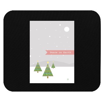 Discover Peace On Earth Christmas Trees Falling Snow Winter Mouse Pads