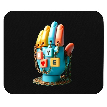 Discover Hand with BYE Plaques Mouse Pads