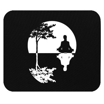 Discover Meditation Tree Meditating Yoga Mouse Pads