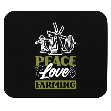 Discover Peace Love Farming Funny Farmer Gift Mouse Pads