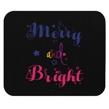 Discover Merry and Bright Christmas Mouse Pads