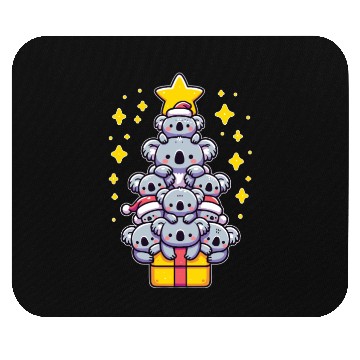 Discover Koala Christmas Tree Merry Christmas Mouse Pads