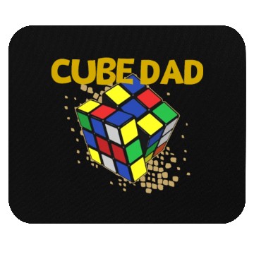 Discover Cube Dad Funny Men Speed Cubing Mouse Pads
