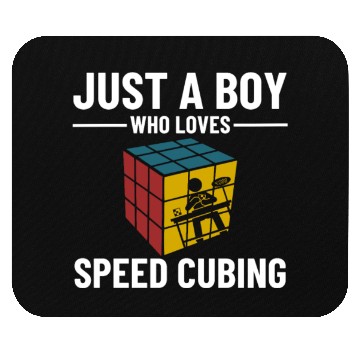 Discover Just A Boy Who Loves Math & Speed Cubing Mouse Pads