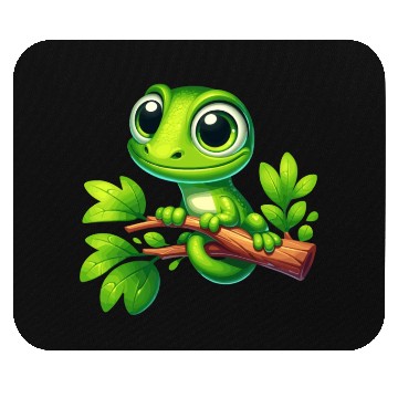 Discover Green Anole Lizard Mouse Pads