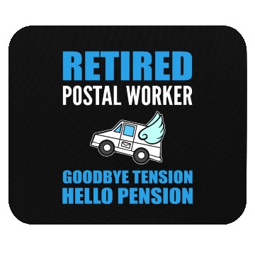 Discover Funny Retired Postal Worker Mailman Mouse Pads