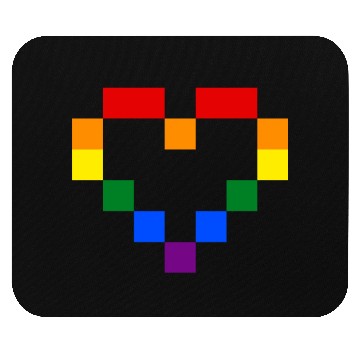 Discover Rainbow Heart Mouse Pads