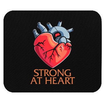 Discover CHD Awareness Mouse Pads, Strong At Heart Pumping Iron
