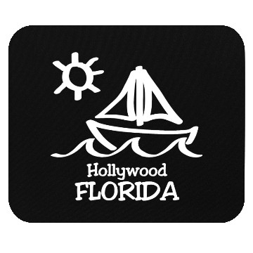 Discover Hollywood Florida Sailboat Souvenirs Gifts Mouse Pads