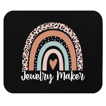 Discover Jewelry Maker Rainbow Leopard Funny Jewelry Maker Mouse Pads
