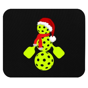 Discover Funny pickleball snowman merry Christmas Mouse Pads