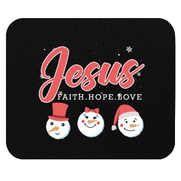 Discover Jesus Snowmen Funny Christmas Time Snow Mouse Pads