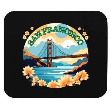 Discover Golden Gate Bridge - San Francisco Mouse Pads