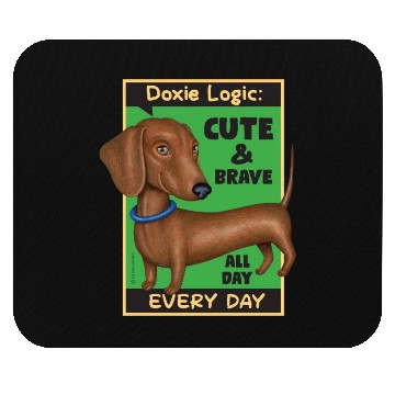 Discover Dachshund Logic Mouse Pads