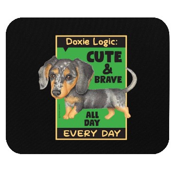 Discover Dachshund Logic Mouse Pads
