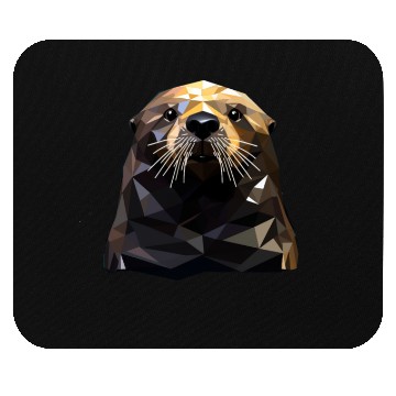 Discover Geometric Style Sea Otter Mouse Pads