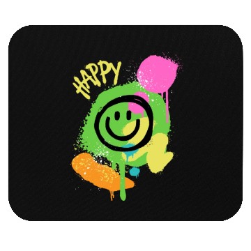 Discover Green Black Graffiti Face Mouse Pads