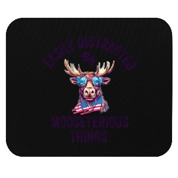 Discover Easily Distracted Funny Elk Moose Mouse Pads