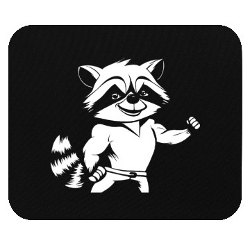 Discover Workout Gym Racoon Mouse Pads