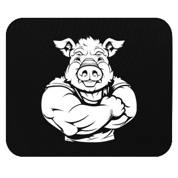 Discover Workout Gym Pig Mouse Pads
