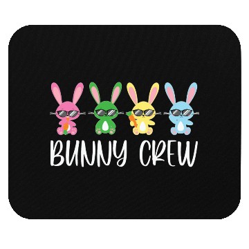 Discover Bunny Crew, happy family Easter Day Mouse Pads