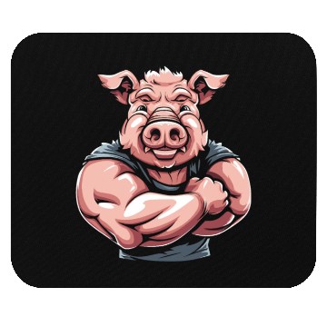 Discover Workout Gym Pig Mouse Pads