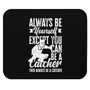 Discover Funny Baseball Catcher Gift Mouse Pads