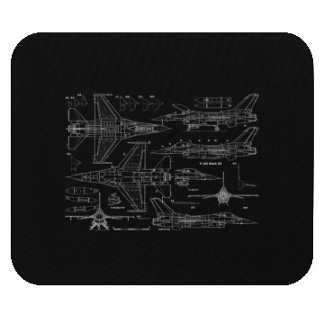 Discover F16 Fighter Jet Blueprint Jet Aircraft Mouse Pads