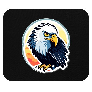 Discover Eagle Bird Illustraion Mouse Pads