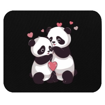 Discover I Love You Panda Mouse Pads