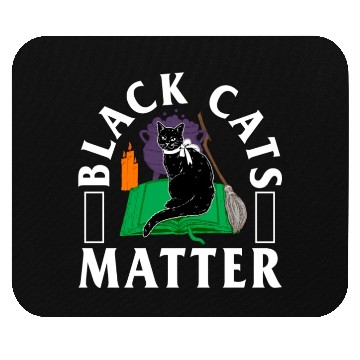 Discover Halloween Mouse Pads, Black Cats Matter Witch