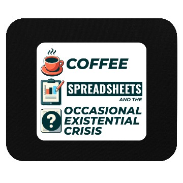 Discover Accountant Bookkeeping Coffee Spreadsheets Funny Mouse Pads